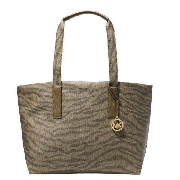MICHAEL Michael Kors Handbags - Michael KORS 
Signature Animal Print Tote Bag in Olive 
XL NWT retail $298